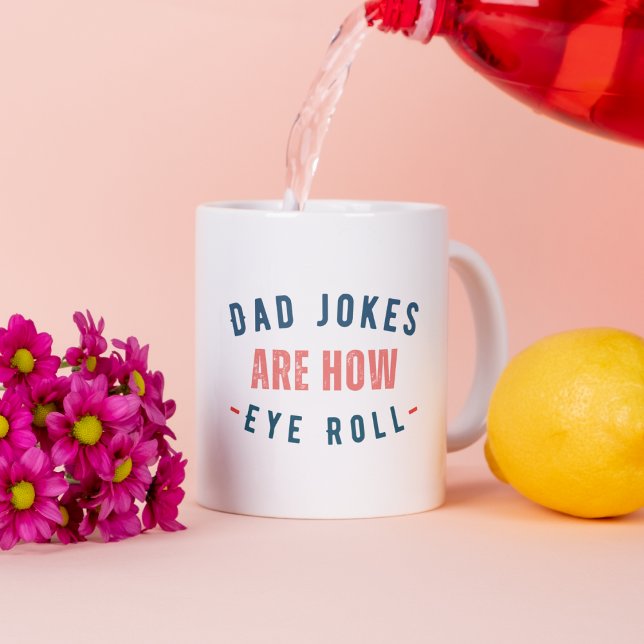 Vater Jokes sind wie Eye Roll - Funny Vaters Day Kaffeetasse (Von Creator hochgeladen)