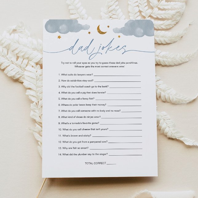 Vater Jokes Twinkle Star Showspielkarte Einladung (Von Creator hochgeladen)