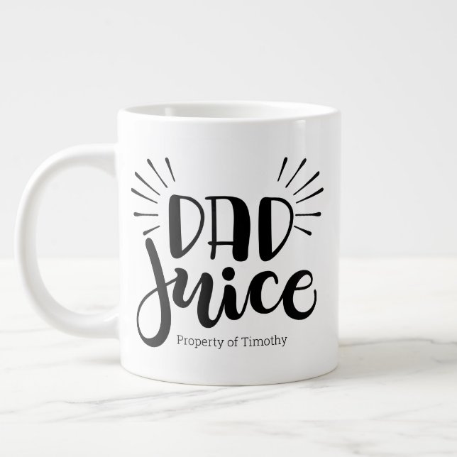 Vater Juice. Personalisierter Schlamm - Jumbo 20oz Jumbo-Tasse (Links)