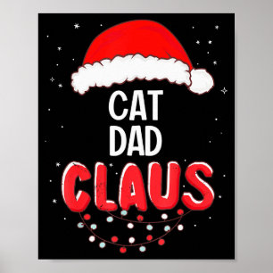 Vater-Katze Weihnachtsmann Weihnachten passendes K Poster