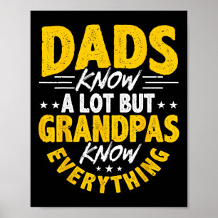 Vater kennen eine Menge Grandpas wissen alles Poster