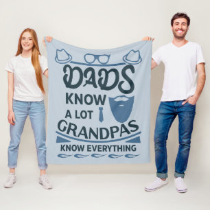 Vater kennen viel, Großpas wissen alles Fleecedecke