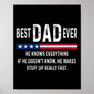 Vater kennt alles Funny Vathers Day Dada F Poster