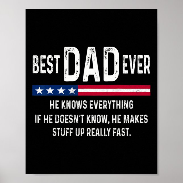 Vater kennt alles Funny Vathers Day Dada F Poster (Vorne)