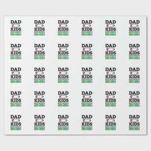 Vater Kinder Batterie Lustig Retro Vektor-Shirt-De Geschenkpapier