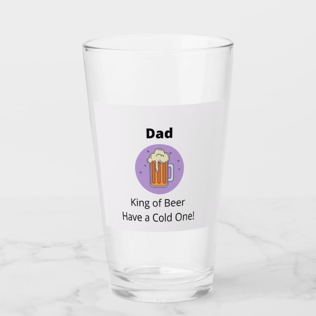 Vater King of Beer Glas (Vorderseite)