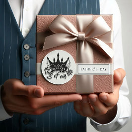 Vater King of my life Vatertag Rundaufkleber Runder Aufkleber