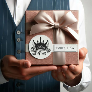 Vater King of my life Vatertag Rundaufkleber Runder Aufkleber