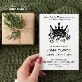 Vater King of my life Vathers Day Einladung