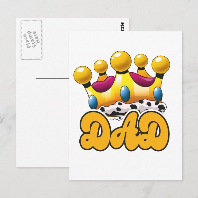 Vater Kings Crown Postkarte (Vorne/Hinten)
