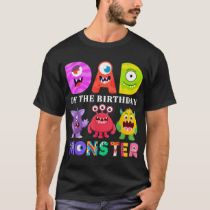 Vater Kleines Monster Kinder 1 Geburtstag Party Fa T-Shirt