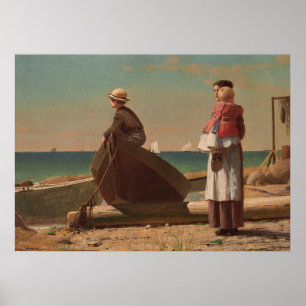 Vater kommt! 1873 Winslow Homer Fine Art Poster