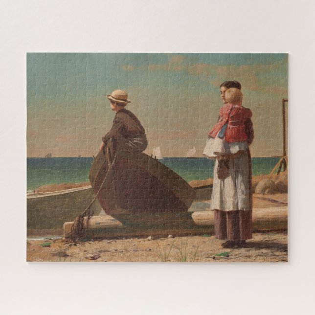 Vater kommt! 1873 Winslow Homer Kunst Puzzle (Horizontal)