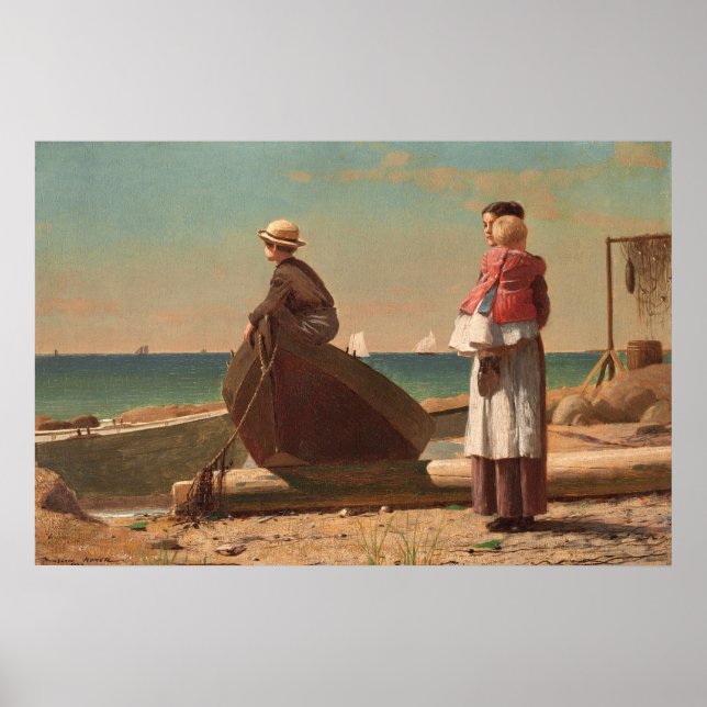 Vater kommt! - Winslow Homer Fine Art Poster (Vorne)