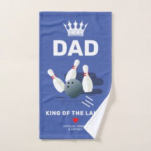 Vater König der Lanes Bowling Handtuch
