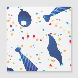 Vater Krawatte blau Magnetkarte