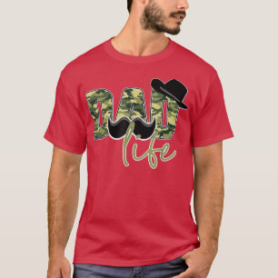 Vater Leben und Hut mit Camouflage für Vater Männe T-Shirt
