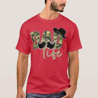 Vater Leben und Hut mit Camouflage für Vater Männe T-Shirt