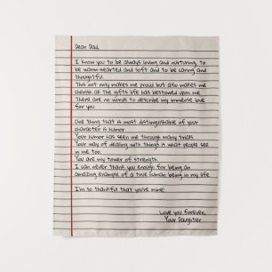 Vater Letter Gift für den Vater Wandteppich