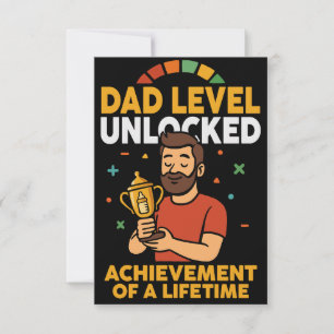 Vater Level entsperrt - Funny Vatertag Geschenk Dankeskarte