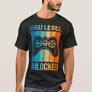 Vater Level Entsperrt New Papa Vatertag Gamer Vate T-Shirt
