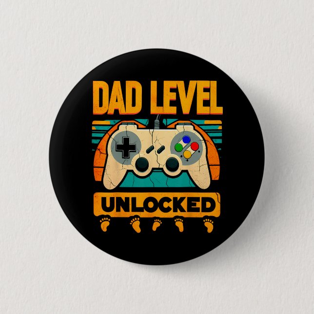 Vater Level Entsperrt Vater&#; s Day New Dad Button (Vorderseite)