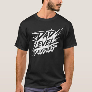 Vater-Level-Experte – Graffiti-Splash-Text-T-Shirt T-Shirt