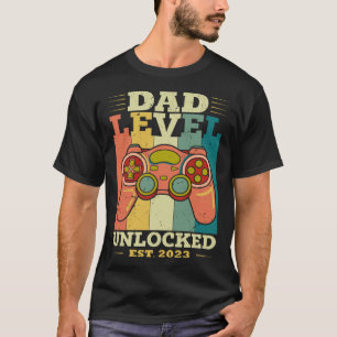 Vater-Level freigeschaltet 2023 Neuer Vater Vatert T-Shirt