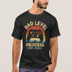Vater-Level freigeschaltet 2026 Für Papa Video-Spi T-Shirt