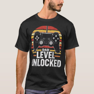 Vater-Level freigeschaltet Lustige neue Papa-Witze T-Shirt