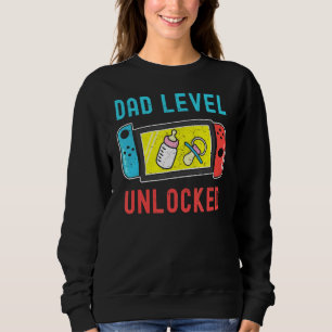 Vater Level Unlock New Dad Vaterschwangerschaft An Sweatshirt