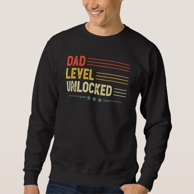Vater Level Unlock New Dad Vaterschwangerschaft An Sweatshirt (Vorderseite)