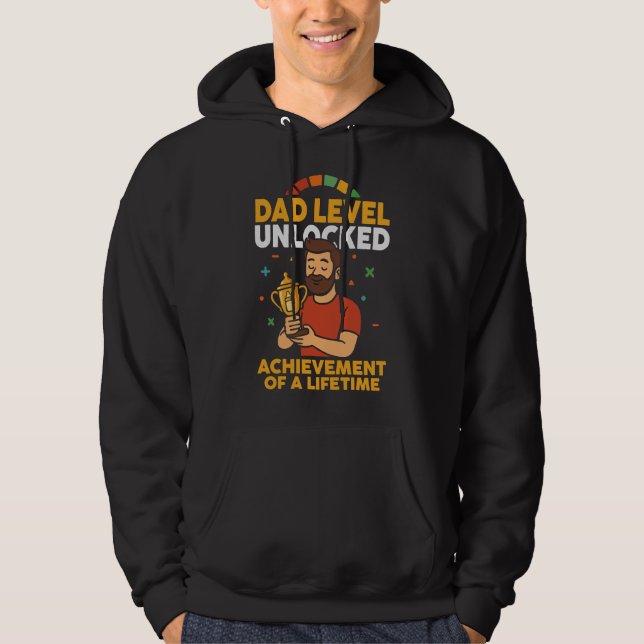 Vater Level Unlocks Vatertag Geschenk Hoodie (Vorderseite)