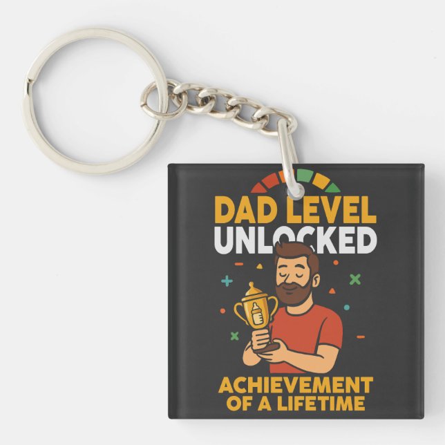 Vater Level Unlocks Vatertag Geschenk Schlüsselanhänger (Vorderseite)