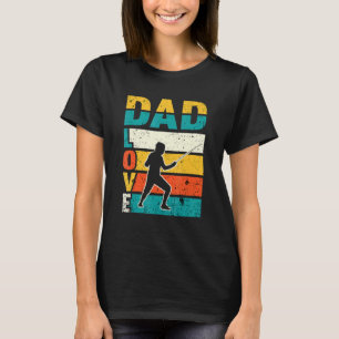 Vater Liebe mit Schwertkämpfen Retro Vintag Sport T-Shirt
