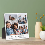 Vater Liebe Sie 3 FotoCollage Fotoplatte<br><div class="desc">Elegante Sake-Foto-Plakette,  um den besten Vater aller Zeiten zu feiern,  mit einer 3-Foto-Collage seiner Kinder und Familie,  "Wir Liebe Sie Vater" und die Namen seiner Kinder und Familie.</div>