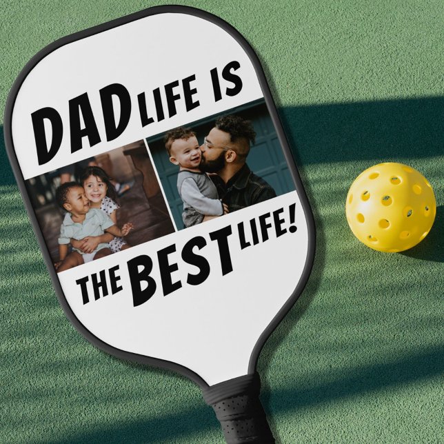 Vater Life ist das beste Leben 2 Fotos Vater Pickleball Schläger (Von Creator hochgeladen)