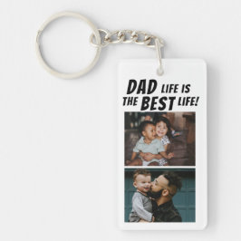 Vater Life ist das beste Leben 2 Fotos Vater Schlüsselanhänger