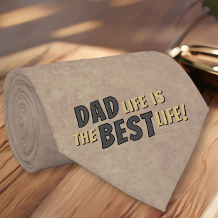 Vater Life ist das beste Leben rustikaler Vater Zi Krawatte