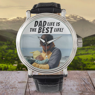 Vater Life ist das Foto der besten Lebensfamilie Armbanduhr