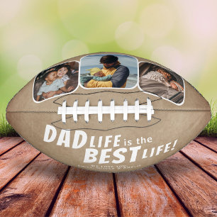 Vater Life ist die beste Rustikale Familie 3 Fotos Football