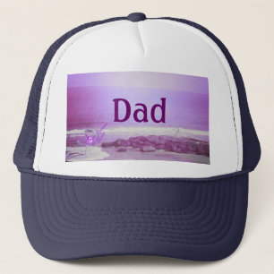 Vater Lila Ozean & Himmel Trucker Hut Truckerkappe