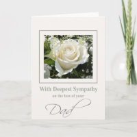 Vater Loss Beileid Rose Karte