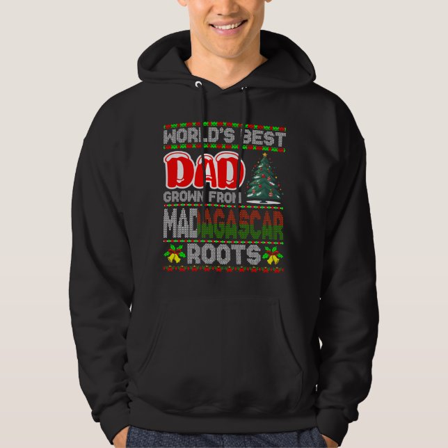 Vater Madagaskar Weihnachtsgeschenk Idee hässliche Hoodie (Vorderseite)