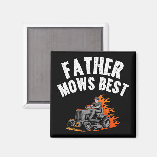 Vater mäht am besten Lustiger Papa Feuer Flamme Ra Magnet