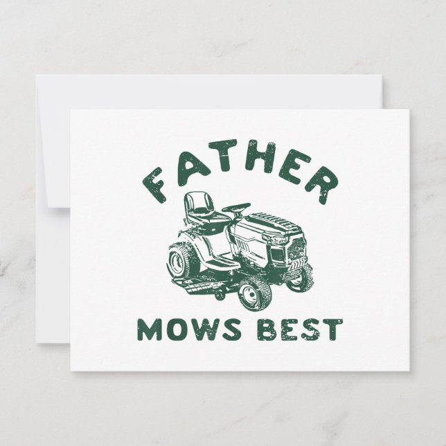 Vater mäht am besten save the date (Vorderseite)