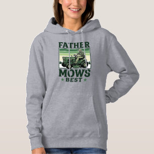 Vater mäht beste Vintage-Rasenmäher-Shirtgestaltun Hoodie