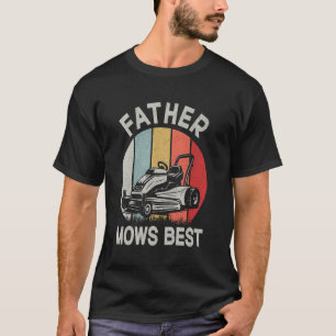 Vater mäht besten Rasen mähender Rasenmäher Garten T-Shirt