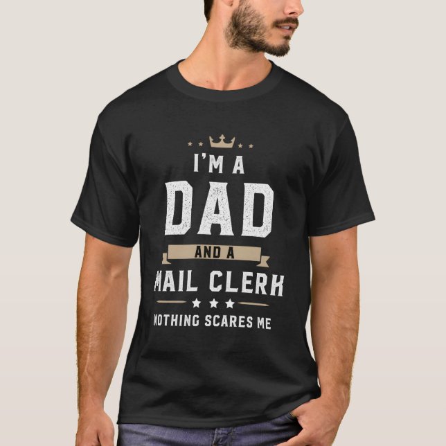 Vater Mail Clerk Vatertag T-Shirt (Vorderseite)