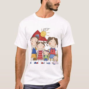Vater, Mama, große Schwester, mittlerer Bruder, T-Shirt